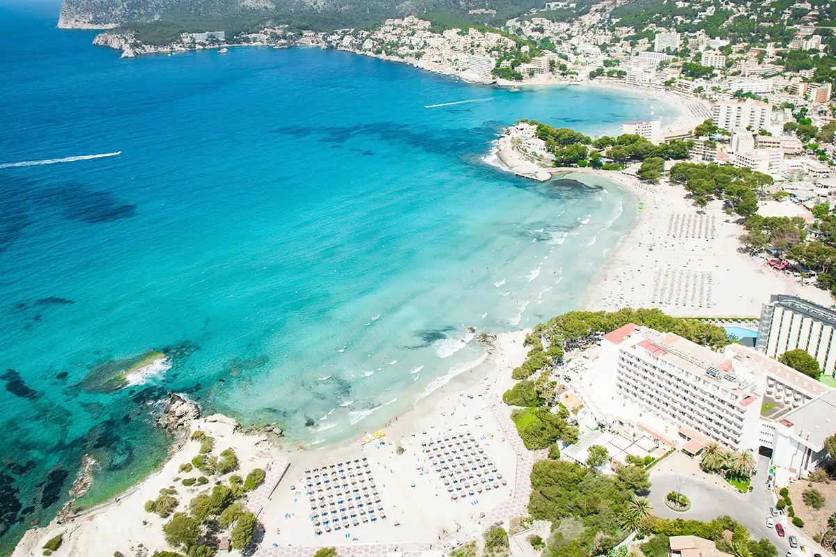 Playa de Illetas donde se encuentra el hotel Roc Illetas
