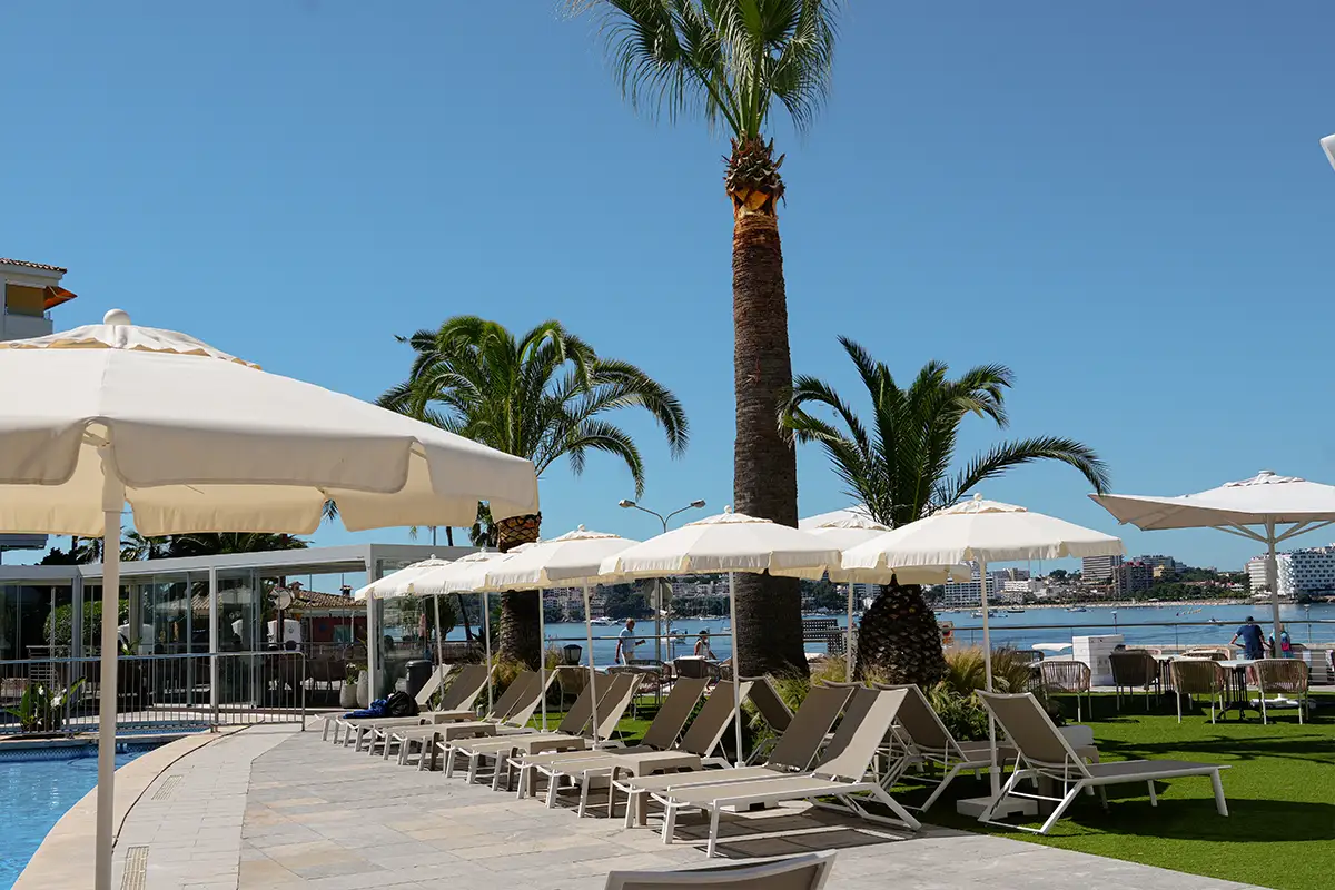 Hamacas en la piscina del Suites ROC Portonova