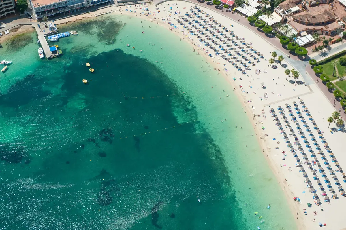 Playa de Illetas donde se encuentra el hotel Roc Illetas